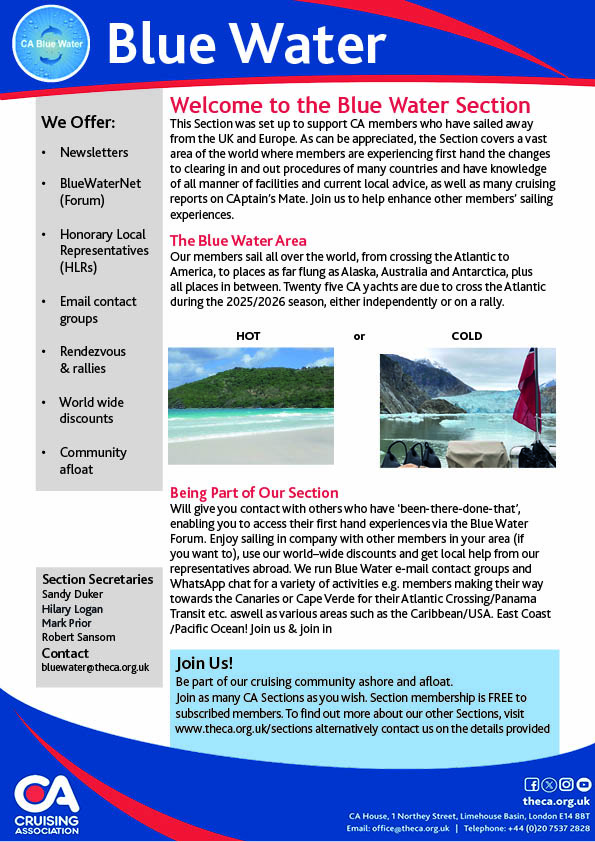 CA Blue Water Section flyer