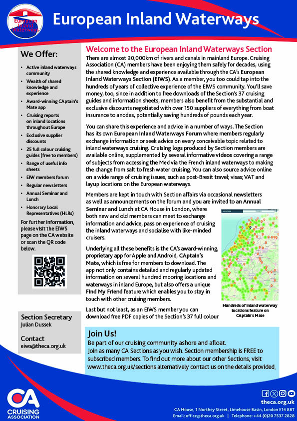 CA European Inland Waterways Section flyer