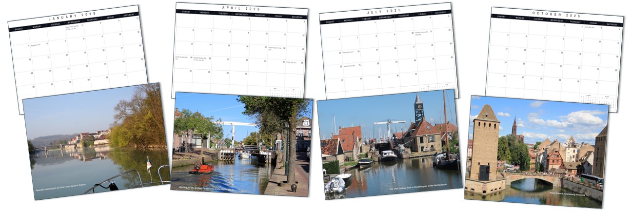 European Inland Waterways 2025 Calendar