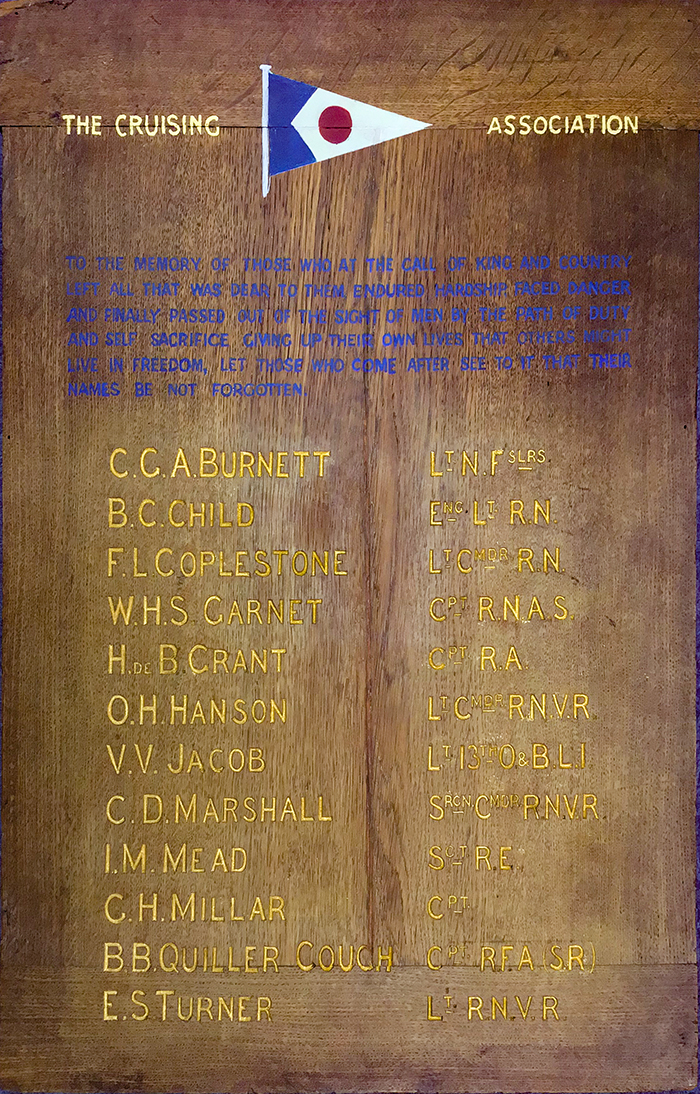 CA WW1 Memorial plaque